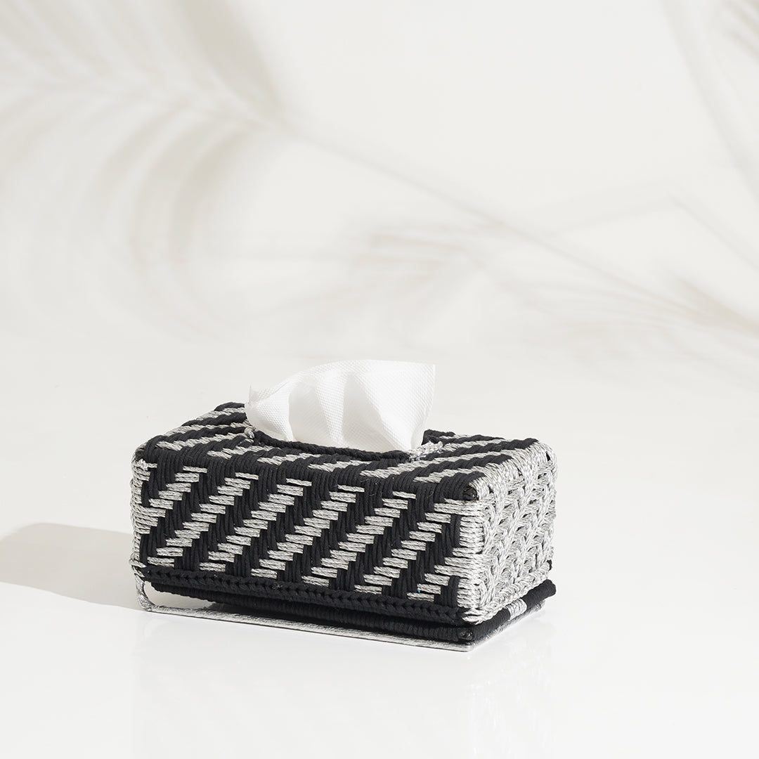Minimalist Black & White Tissue Box