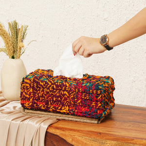 Rangeen Upcycled Textiles Tissue Box