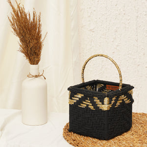 Black & Gold Mini Basket