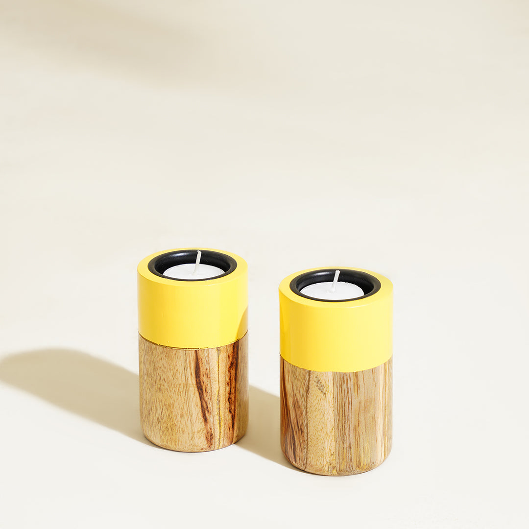 Glow Tealight Holders - Yellow