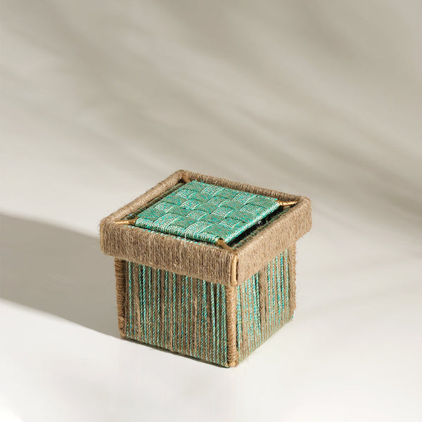 Turquoise Treasure Handwoven Box