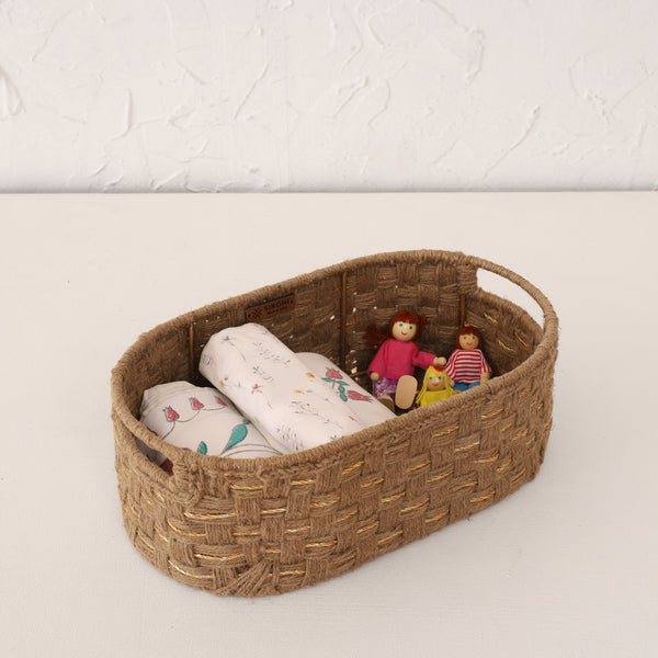Bloom Oval Jute Tray