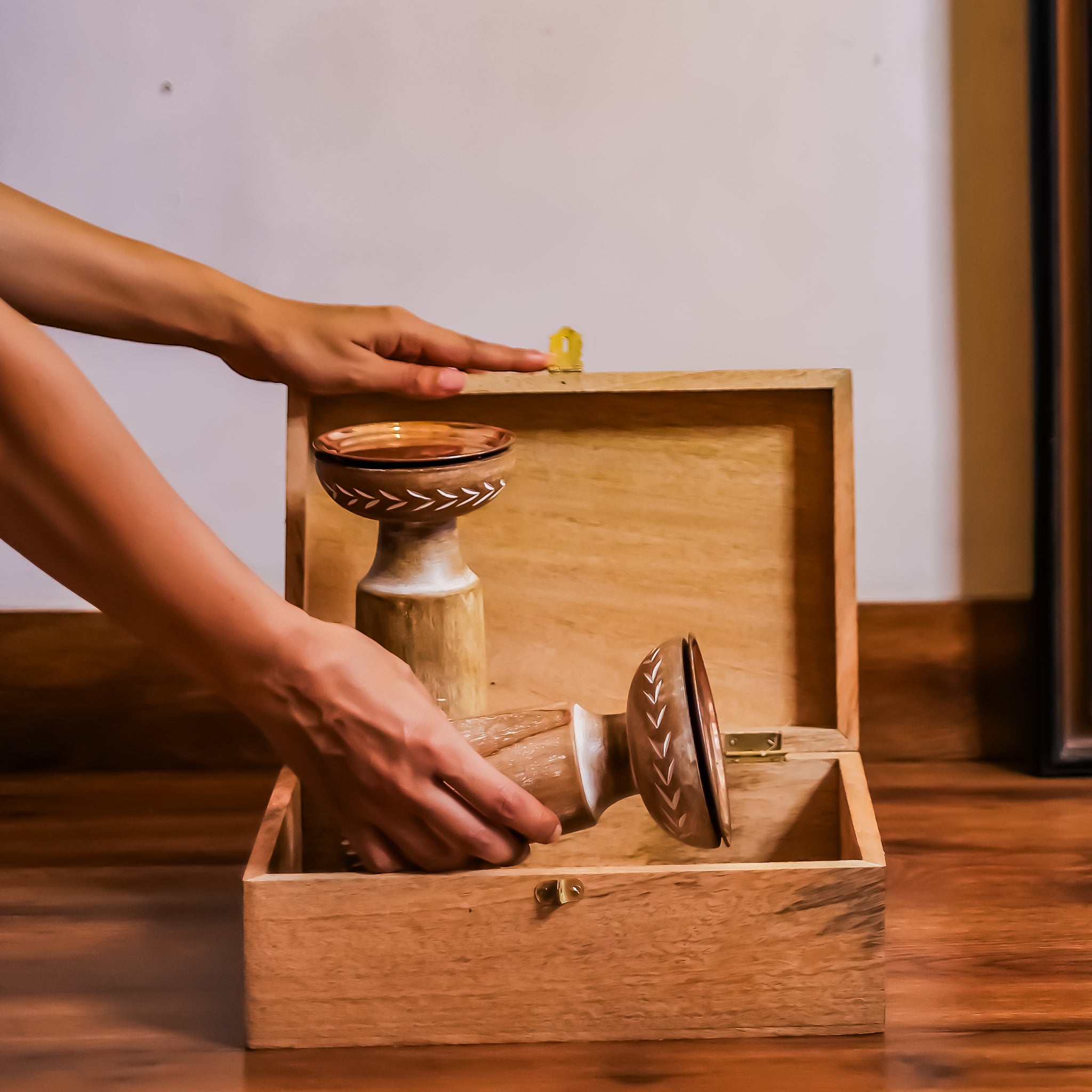 Cedar Light Candlestands