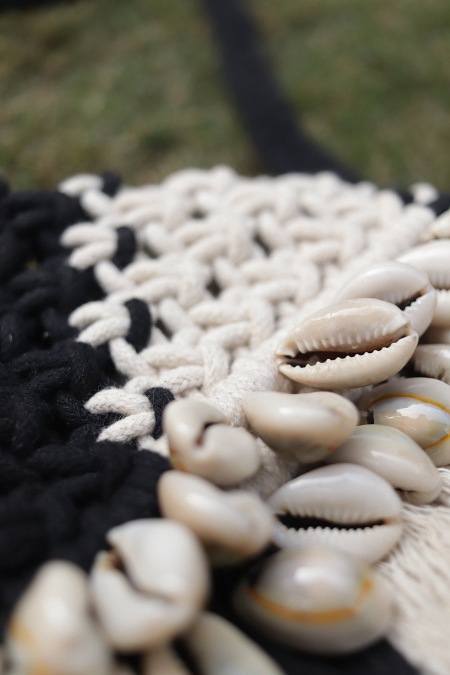 Double Shell Cotton Macrame Sling Bag