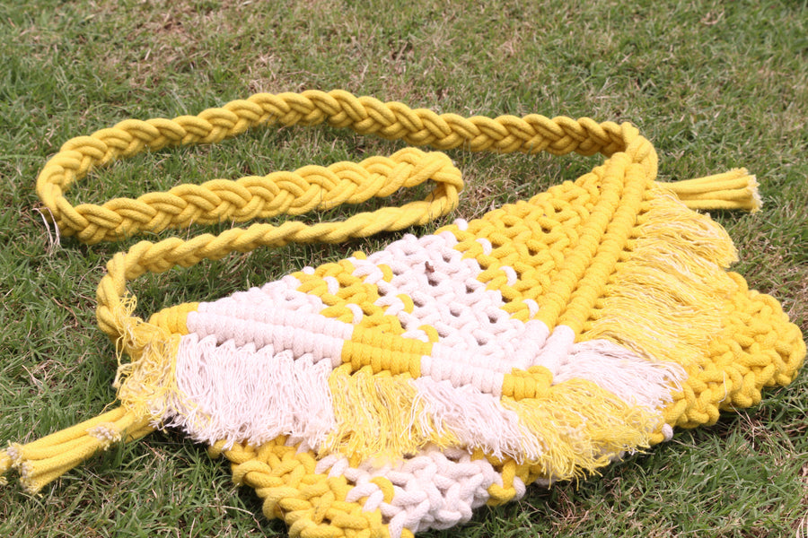 Moon Shell Cotton Macrame Sling Bag