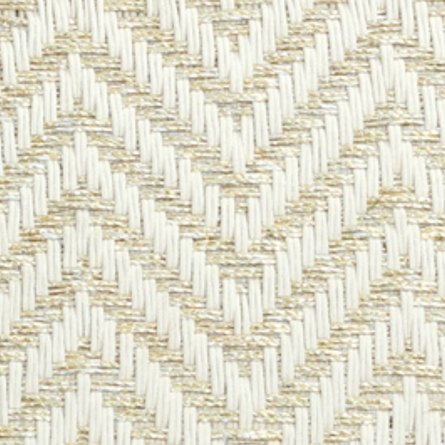 Siya Cotton & Gold Plastic Wooden Bench