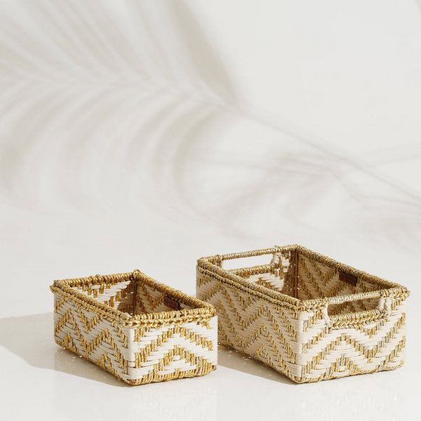 Memories Trinket Storage Tray - White & Gold