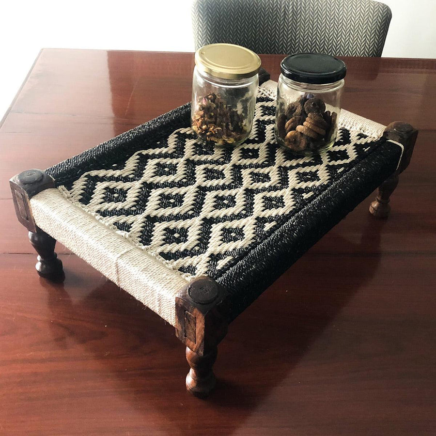 Buy monochrome mini charpai Online