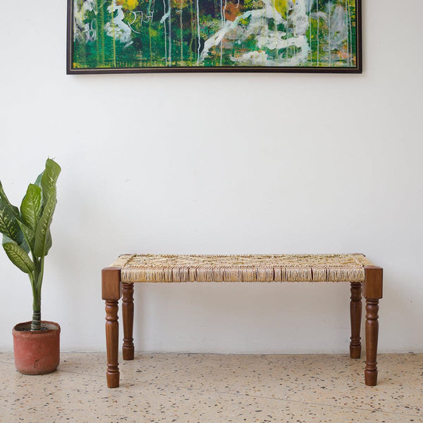 Golden Pheasant Wooden Bench