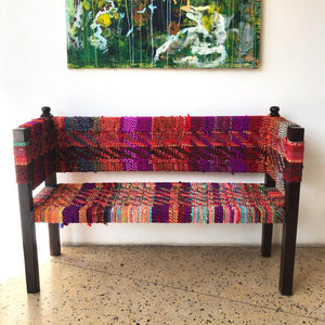 Canna Upcycled Textile Day Bed - Sirohi.org - Colour_Multi-Colour, Purpose_Indoor Seating, Rope Material_Textile Waste