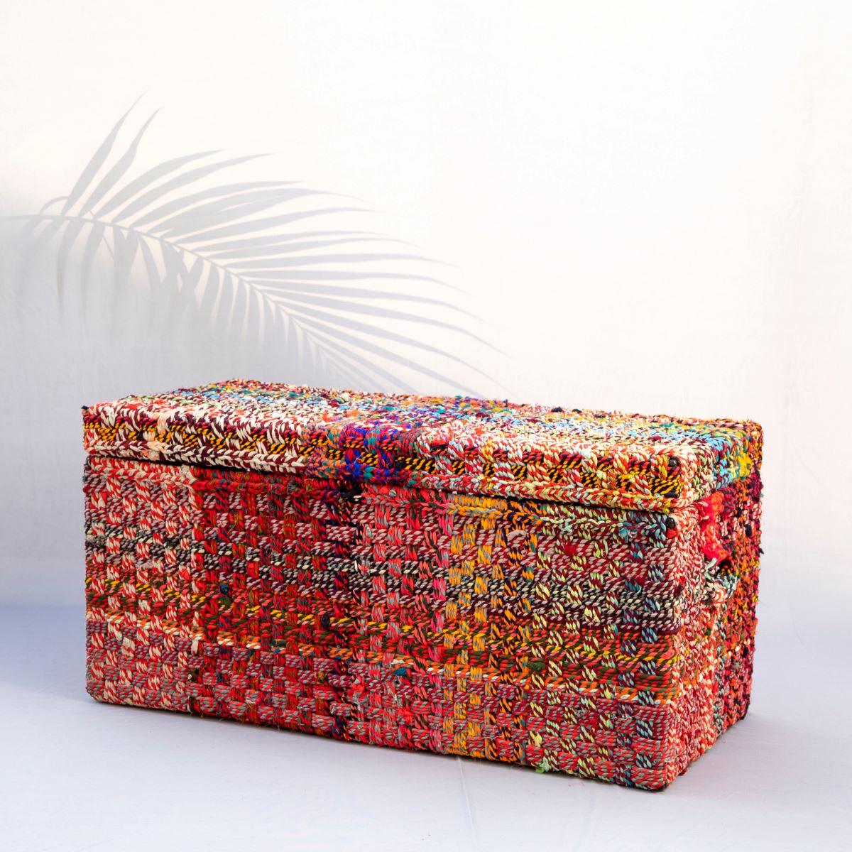 Bano Upcycled Textile Trunk Box - L Sirohi.org 