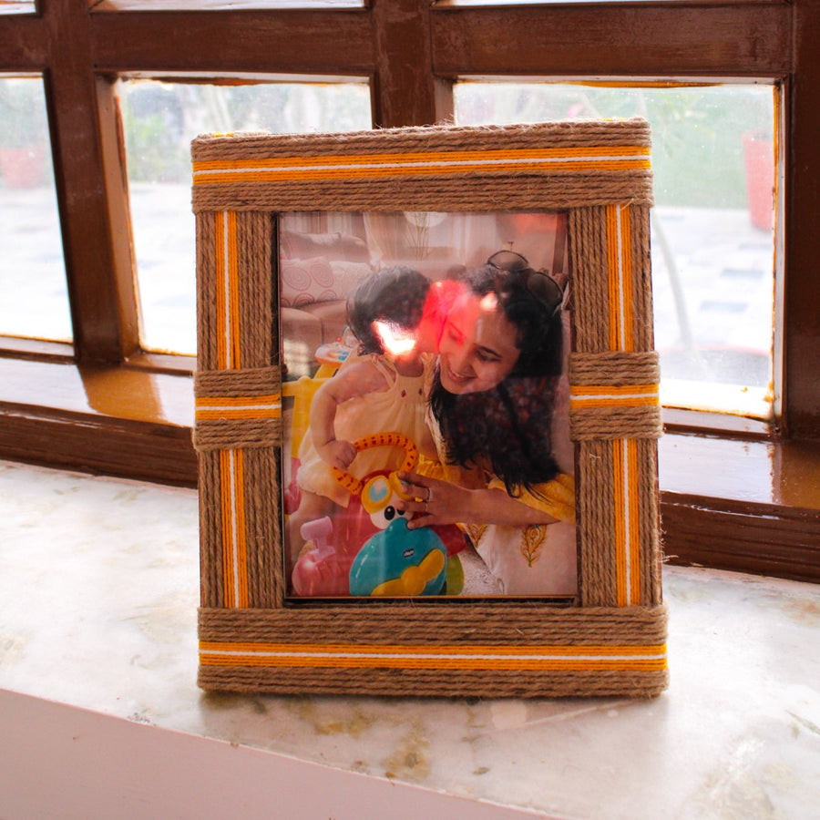 Stories Jute & Cotton Photo Frame