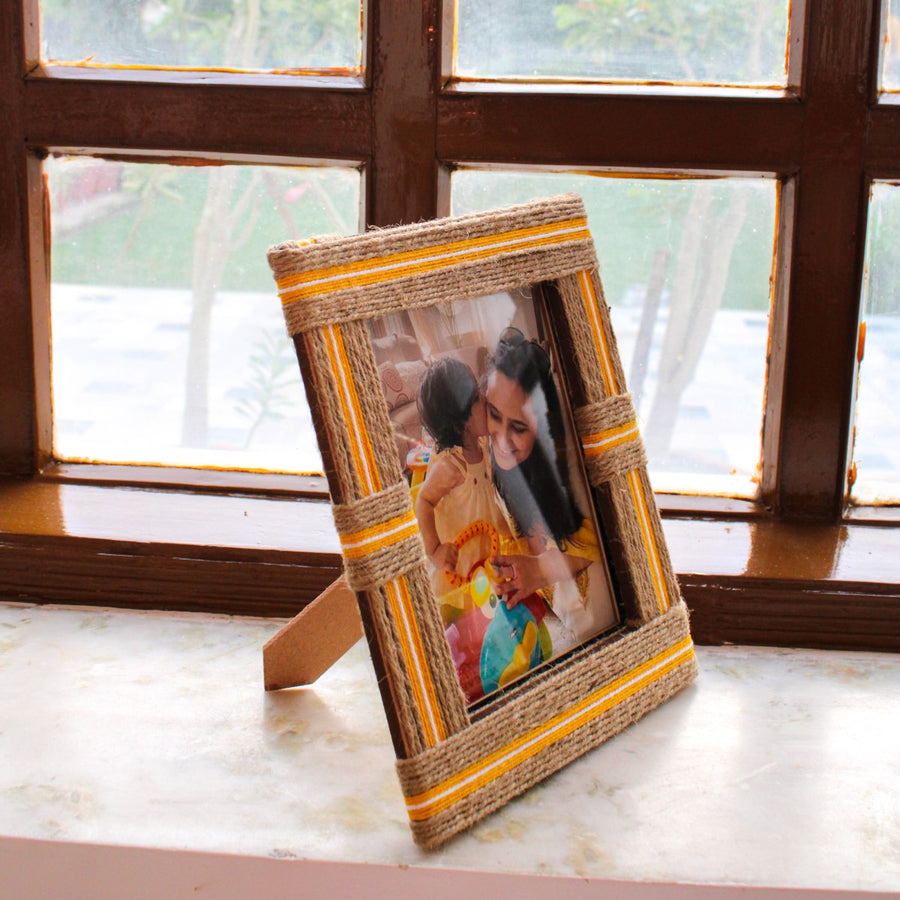 Stories Jute & Cotton Photo Frame