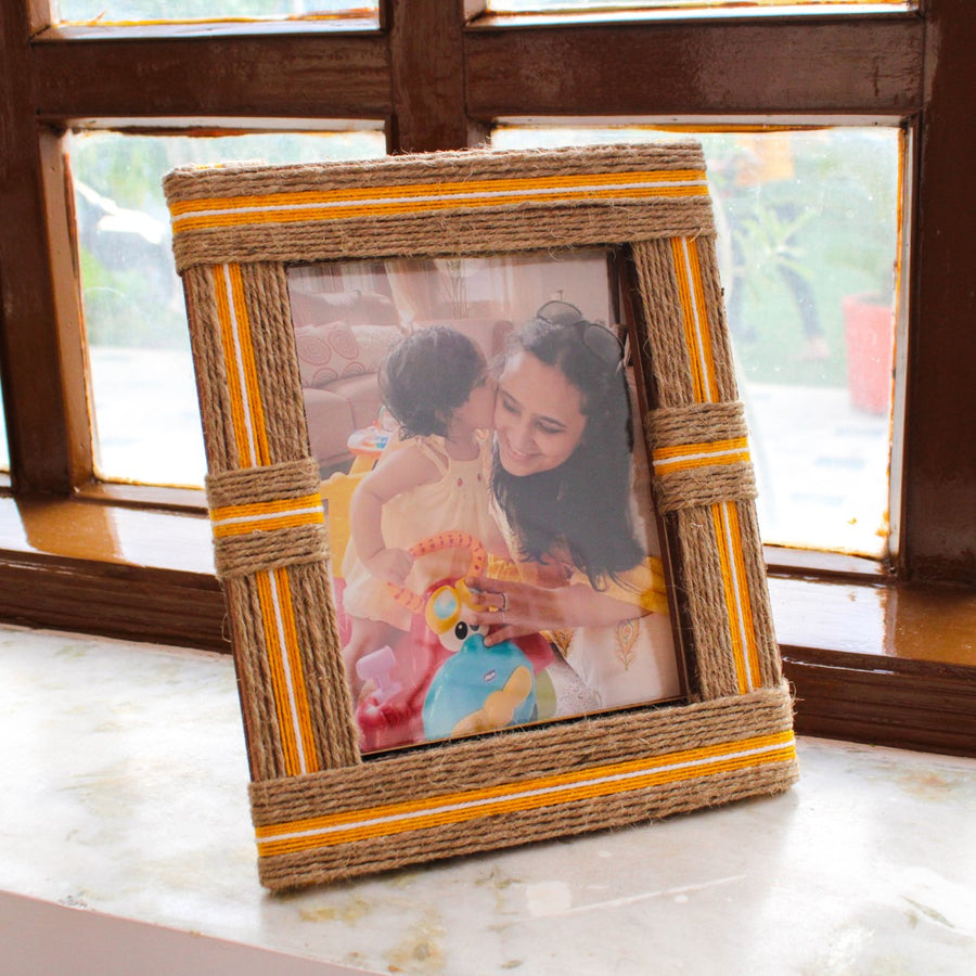 Stories Jute & Cotton Photo Frame