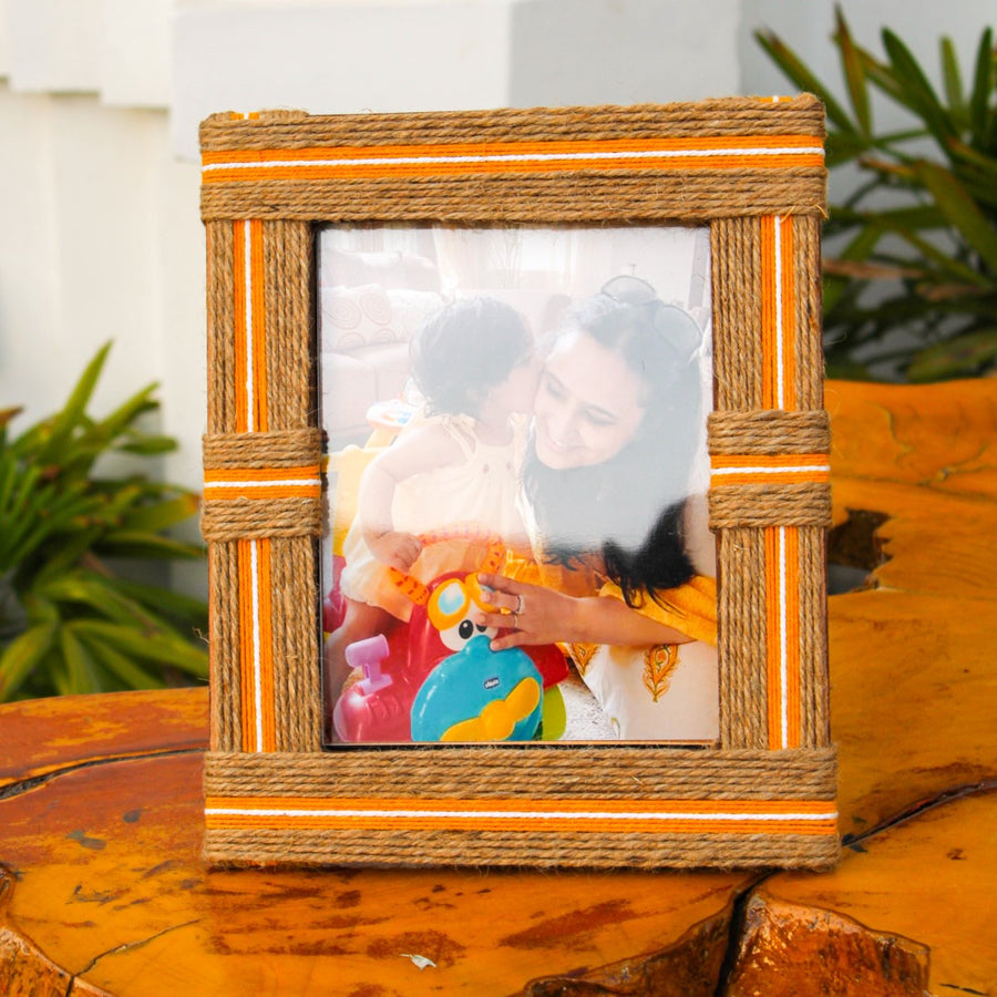 Stories Jute & Cotton Photo Frame