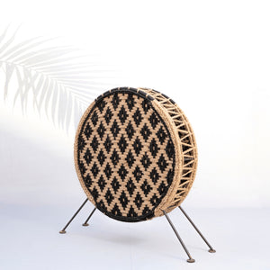 Asteroid Recycled Cotton Round Lamp - Sirohi.org - Purpose_Home Accessory, Purpose_Lighting, Rope Material_Natural Jute Fibre, Rope Material_Recycled Cotton