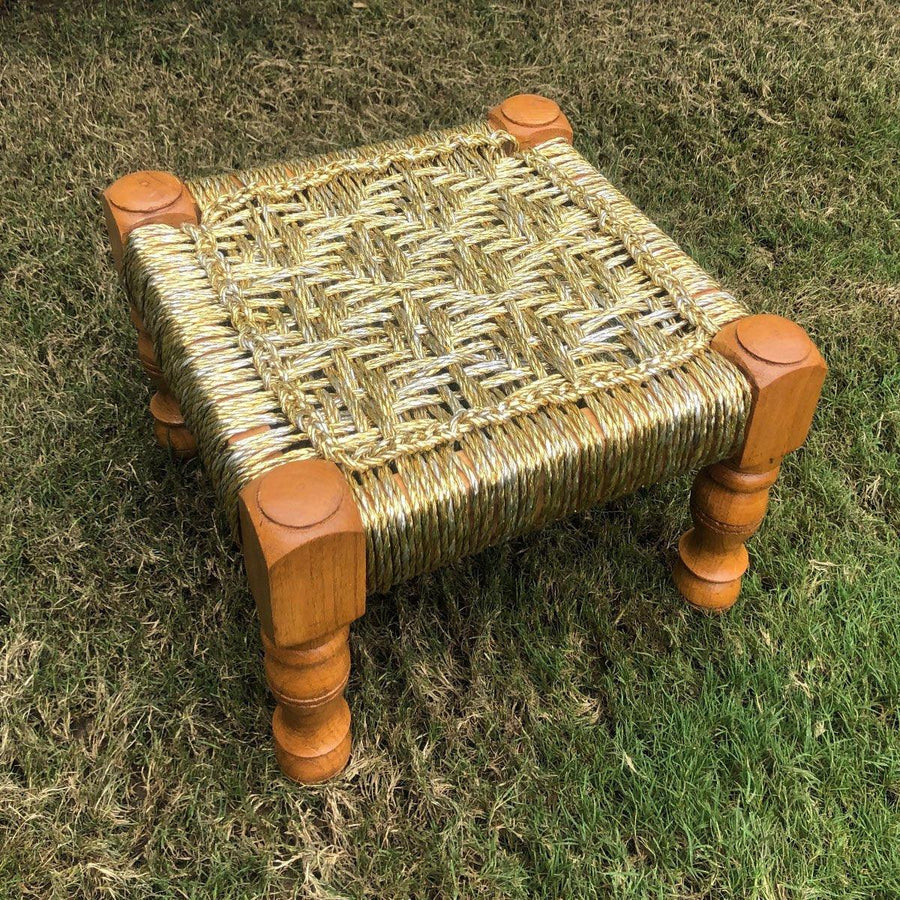 Anjuri's Charm Upcycled Gold Plastic Stool