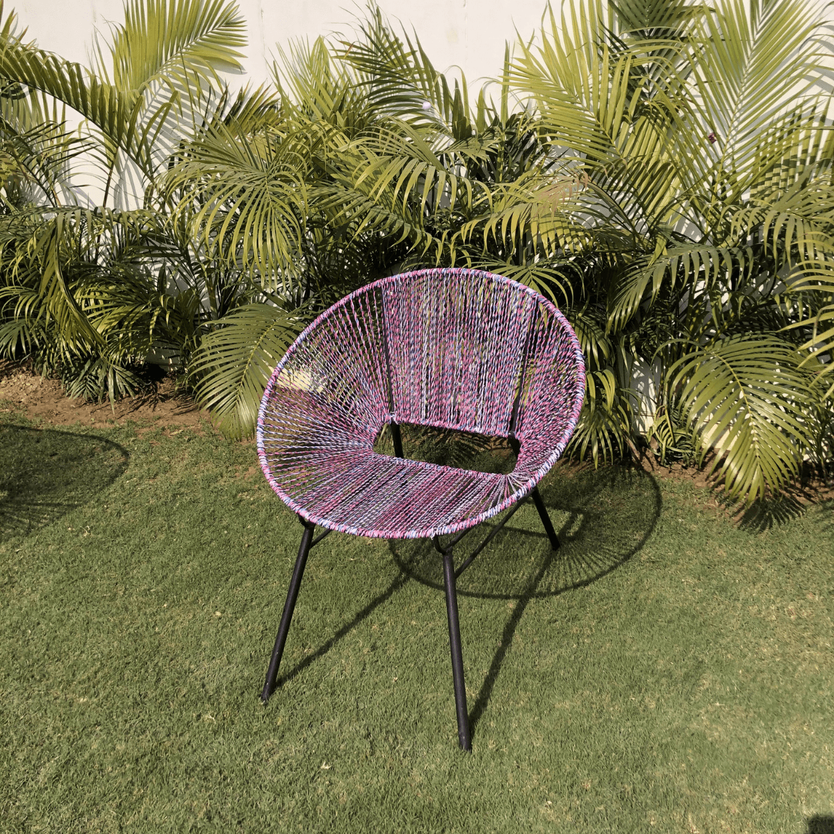 Spectrum Upcycled Plastic Lounge Chair - Sirohi.org - Colour_Multi-Colour, Purpose_Indoor Seating, Purpose_Outdoor Seating, Rope Material_Plastic Waste