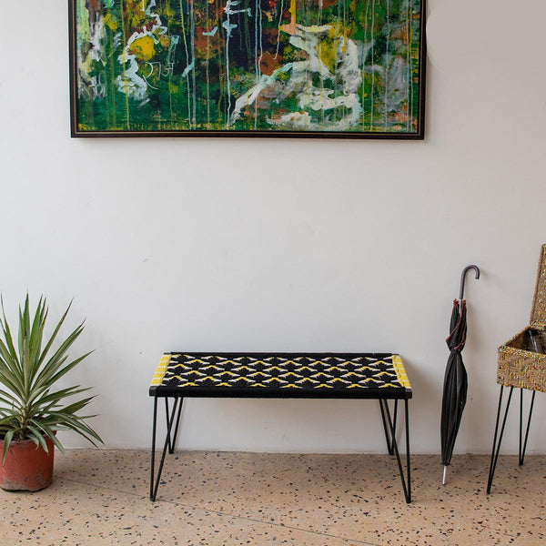 Busy Bee Recycled Cotton Metal Bench