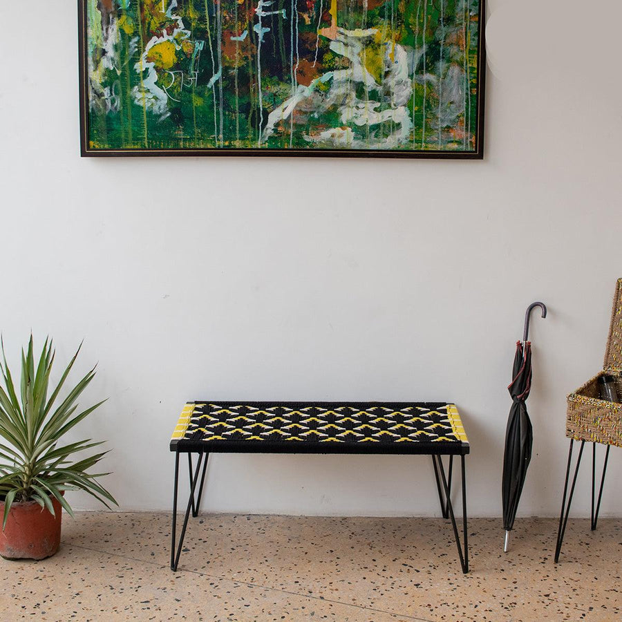 Busy Bee Recycled Cotton Metal Bench