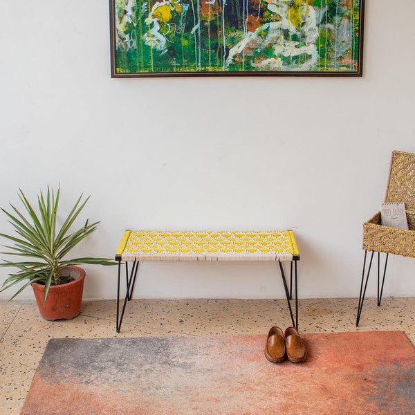 Parrotfinch Recycled Cotton Metal Bench