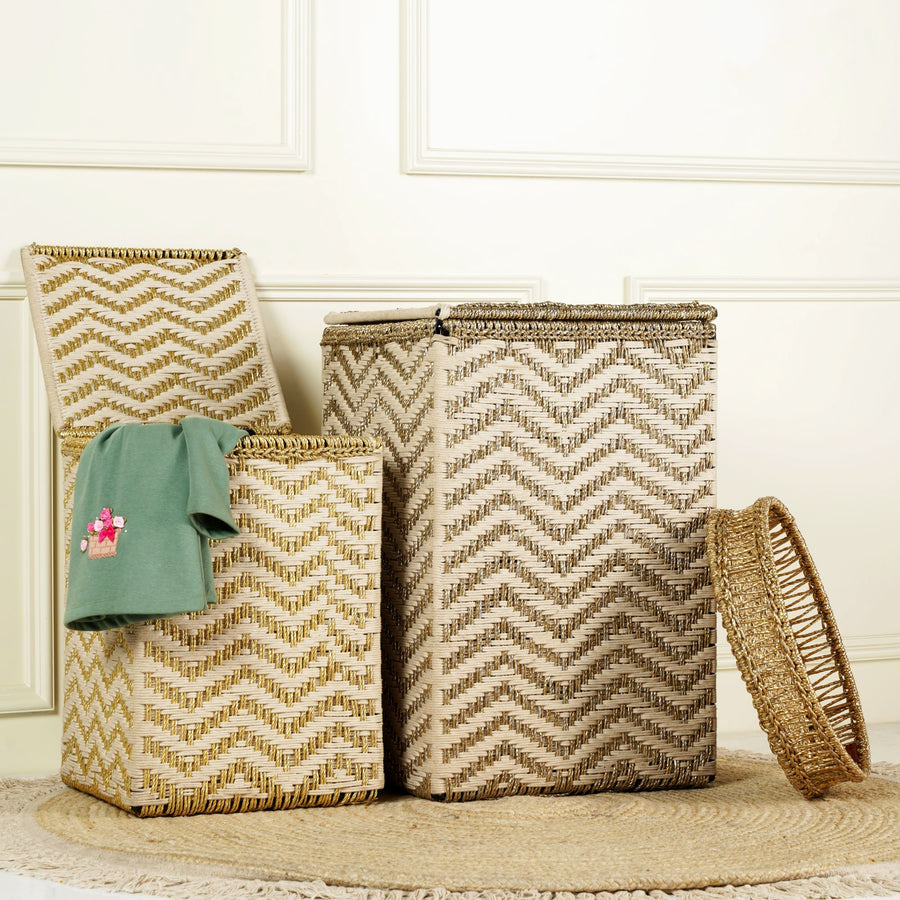 The Gold Rush - Combo of Kids and Adult Laundry baskets and Tray (3 products)