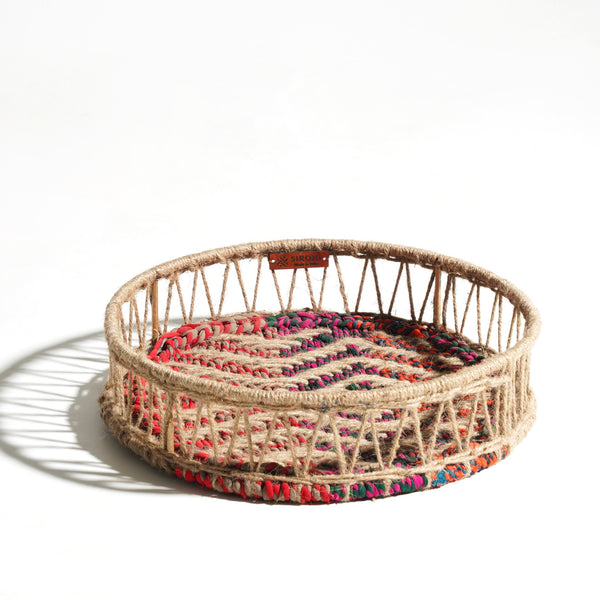 Spiral Multicolored Textile Round Tray