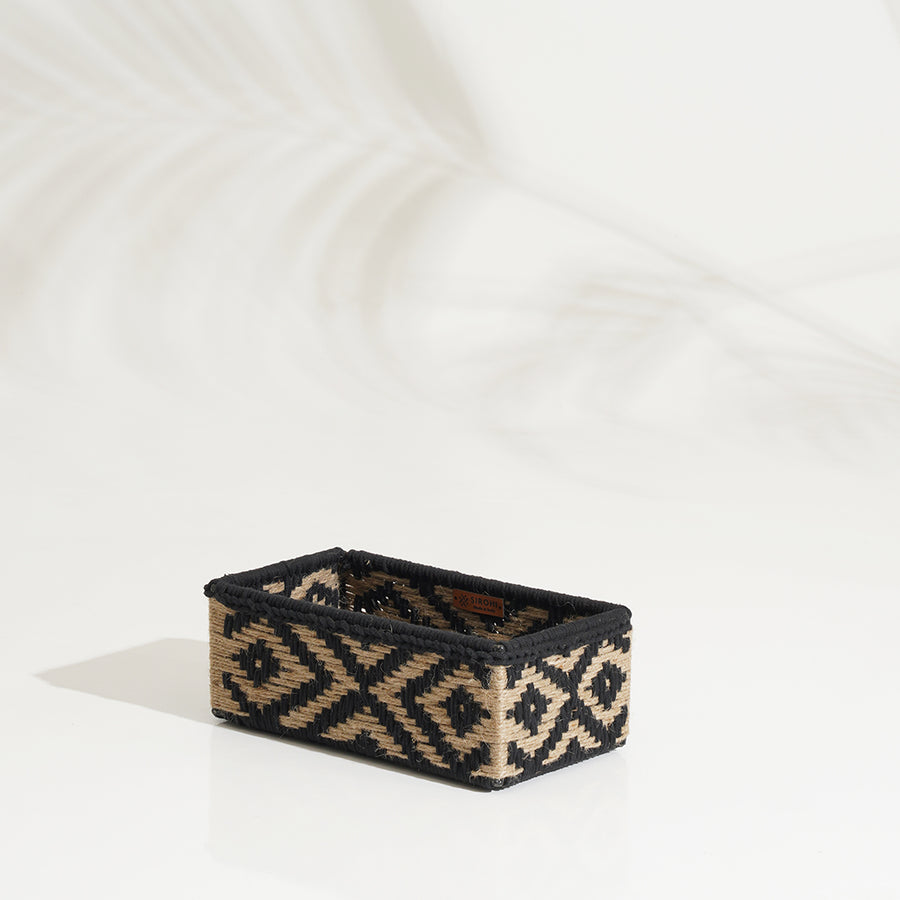 Memories Trinket Storage Tray - Jute & Black