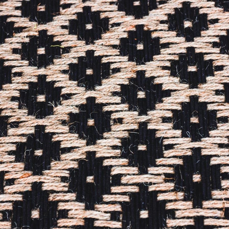 Staid Jute & Black Cotton Trunk