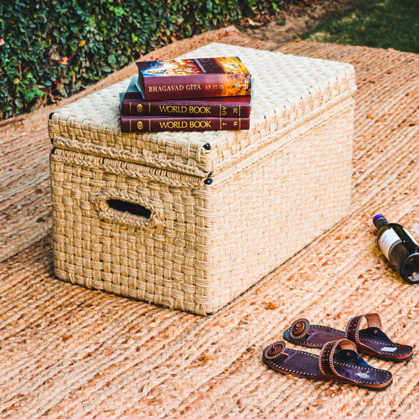 Saanjh Jute Trunk sirohi sustainable storage