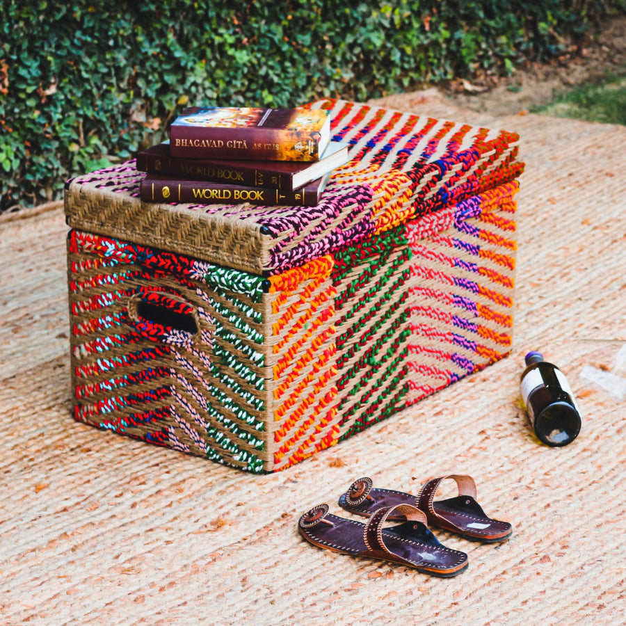 Sarangi Upcycled Textile Trunk